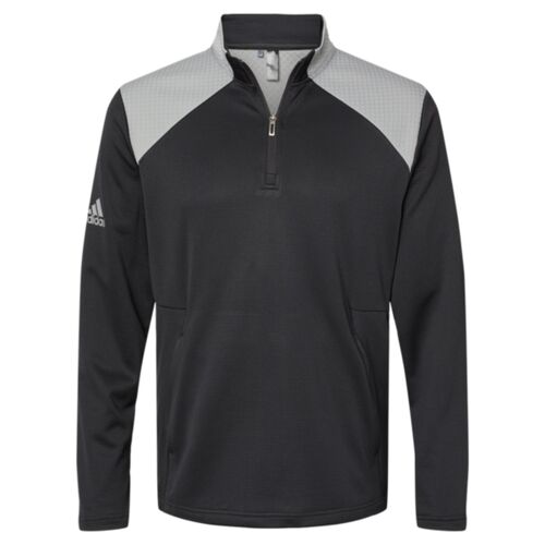 Men's Textured Mixed Media Quarter-Zip Pullover Thumbnail