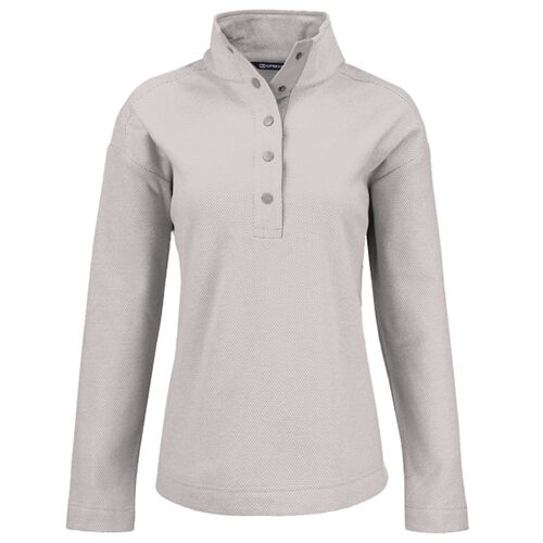 Cutter & Buck Hunts Point Eco Textured Fleece Recycled Womens Snap Pullover Thumbnail