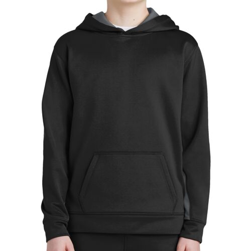 Youth Sport Wick ® Fleece Colorblock Hooded Pullover Thumbnail