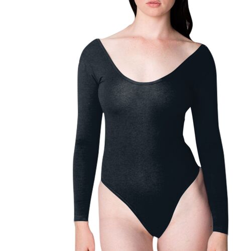 RSA8357 Cotton Spandex Jersey Double U-Neck L/S Bodysuit Thumbnail