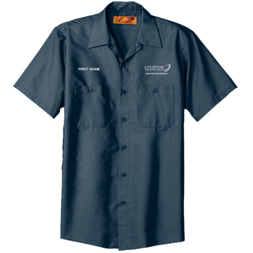 Harris Engineering - Red Kap Industrial Work Shirt - Short Sleeve Wrinkle-Resistant Cotton Work Shirt  Thumbnail
